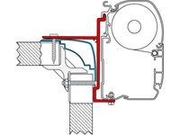 (M9903506) Négyrészes adapter Bürstner/Laika Ecovip/Hobby lakóautóra Fiamma F45S/F45L kazettás naptetőhöz