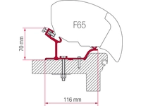 (M9917469) Négyrészes adapter Hobby Easy lakójárműre Fiamma F65S/F65L kazettás naptetőhöz