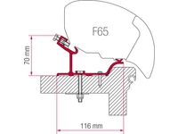 Négyrészes adapter Hobby Easy lakójárműre Fiamma F65S/F65L kazettás naptetőhöz