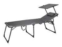 Grafitszürke napozóágy napvédővel