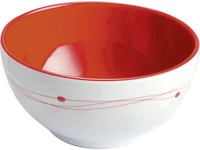 Müzlis tál 15 cm fehér/piros Müzlis tál 15 cm fehér/piros