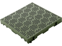 Összeilleszthető kültéri padlólap zöld 38.5 x 5.5 x 38.5 cm
