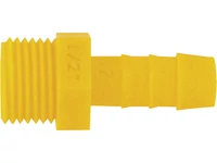 Egyenes csatlakozó 1/2 col x 19 mm sárga