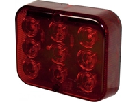 Ledes hátsó ködlámpa 12 / 24 V, IP66 - piros