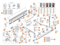 F45 Titanium 250-450 kazettás naptető alkatrészek alul a robbantott ábrán!