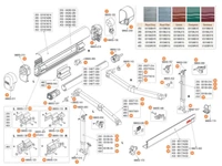 F45 Ti/F1 Titanium 250-450 kazettás naptető alkatrészek alul a robbantott ábrán!