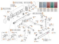 F45 iL 450-550 kazettás naptető alkatrészek alul a robbantott ábrán!