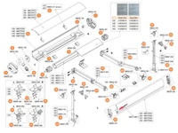 F65 S Titanium 320-400 kazettás naptető alkatrészek alul a robbantott ábrán!