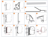 Kazettás naptető adapter kazettás naptető alkatrészek alul a robbantott ábrán!