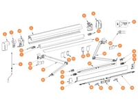 THULE Markise Omnistor 5200 alkatrészek alul a részletes ábrán!