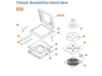 THULE Tetőszellőző Omni Vent alkatrészek alul a részletes ábrán!