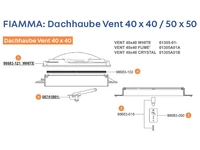 Fiamma F40 kazettás naptető alkatrészek alul a robbantott ábrán!