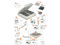 Turbo Vent tetőablak alkatrészek alul a robbantott ábrán!