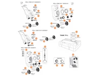 Tank-/ Rolltank-Verschraubung alkatrészek alul a robbantott ábrán!
