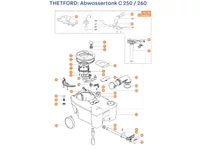 THETFORD C250 / 260 kazetta alkatrészek alul a részletes ábrán! THETFORD C250 / 260 kazetta alkatrészek alul a részletes ábrán!