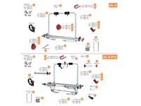 Carry Bike Caravan XL A / XL A Pro alkatrészek alul a robbantott ábrán!
