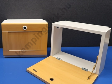 Praktikus, könnyű és esztétikus tárolódoboz 18 mm-es bútorlap élére helyezhető