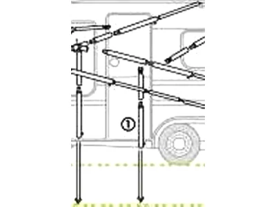 Viharláb acélból (25 mm), mérete: 170-260 cm