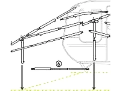 Bilincses acélrúd (22 mm), 2 darabos, mérete: 115-200 cm.