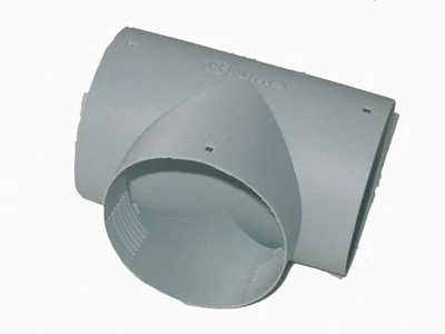 T-idom Ø 65/72 mm-es fűtéscsőhöz, hamuszürke