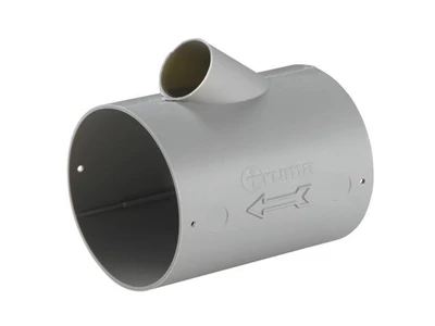 Csőtoldat kivezető csonkkal Ø 65/72 mm, hamuszürke