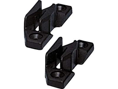 Szélesített peremtávú ablakzár ellendarab fekete színben.