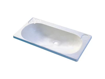 (M9970020) Ovális mosdókagyló téglalap alakú peremmel mélyhúzott polisztirolból védőfóliával bevonva