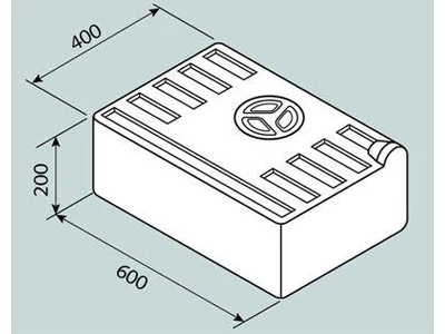 (M9971190) Tartály frissvíz vagy szennyvíz számára, 47 literes űrtartalommal, rögzítőfülekkel