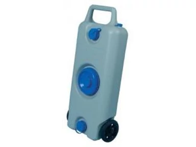 35 literes kerekes víztartály. Használható akár friss- akár szennyvíztartályként.