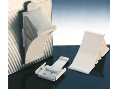 Műanyag szintezőék-tartó fehér színben