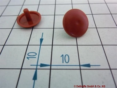 Csavarfejtakaró gomb csapos mogyoró