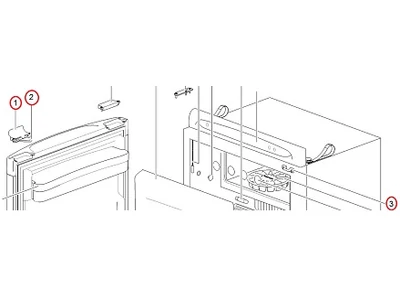 Komplett hűtőszekrény ajtózár Thetford N110