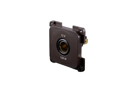 Cikkszám: 379014, megnevezés: Dugaljzat 12 V barna