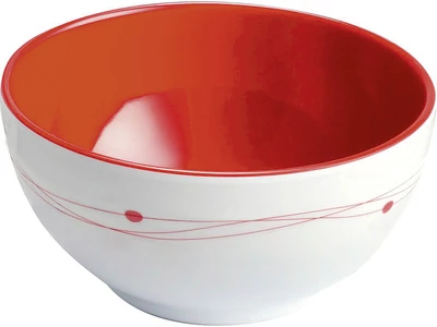 Müzlis tál 15 cm fehér/piros