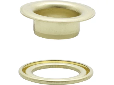 Befűzőlyuk-foglalat alátéttel 11 mm sárgaréz