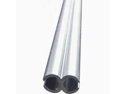 Dupla kédervezető (összekötő) sín, 250 cm, szürke színben