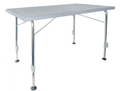 Kempingasztal  stabil kivitel alumíniumvázas szürke színben 115 x 70 cm