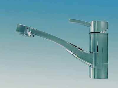 Emelőkaros keverőcsap kihúzható zuhanykarral króm