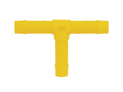 Csőelosztó T idom 10 mm sárga