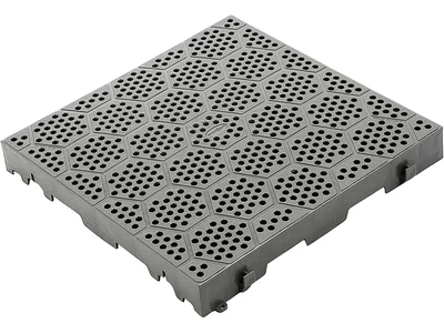 Összeilleszthető kültéri padlólap szürke 38.5 x 5.5 x 38.5 cm