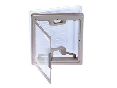 Tejszínű fényáteresztő tetőablak szúnyoghálóval 280 x 280 mm krémfehér