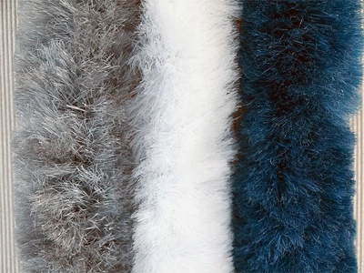 Bejárati függöny 56 x 185 cm, kék/fehér/szürke