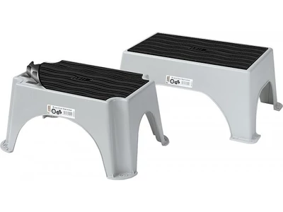 (M9980096) Gumiszőnyeg megkönnyíti az 500 x 340 x 220 mm méretű  egylépcsős műanyag fellépő biztonságos használatát