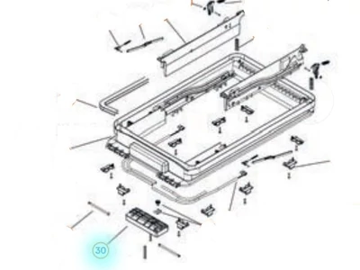 Nyitó mechanizmus Midi Heki tetőablakra