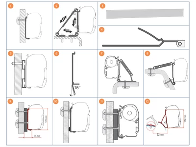 Kazettás naptető adapter kazettás naptető alkatrészek alul a robbantott ábrán!