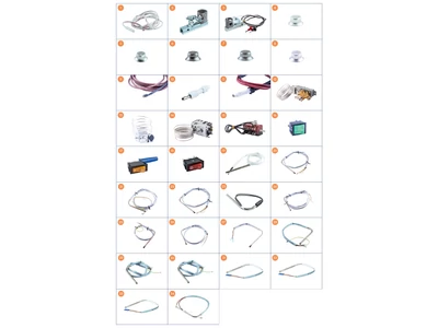 DOMETIC Hűtőláda / hűtőszekrény alkatrészek alul a részletes ábrán!