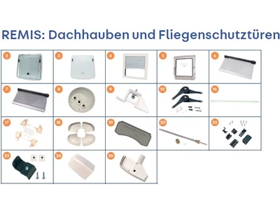 REMIS RemiTop Streamline / Vista alkatrészek alul a részletes ábrán!