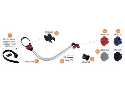 Carry Bike tartozékok Bike Block Pro alkatrészek alul a robbantott ábrán!