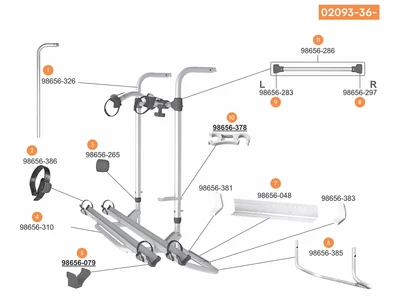 Carry Bike Simple Plus 200 alkatrészek alul a robbantott ábrán!