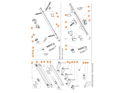 Thule Sport & Elite kerékpártartó alkatrészek